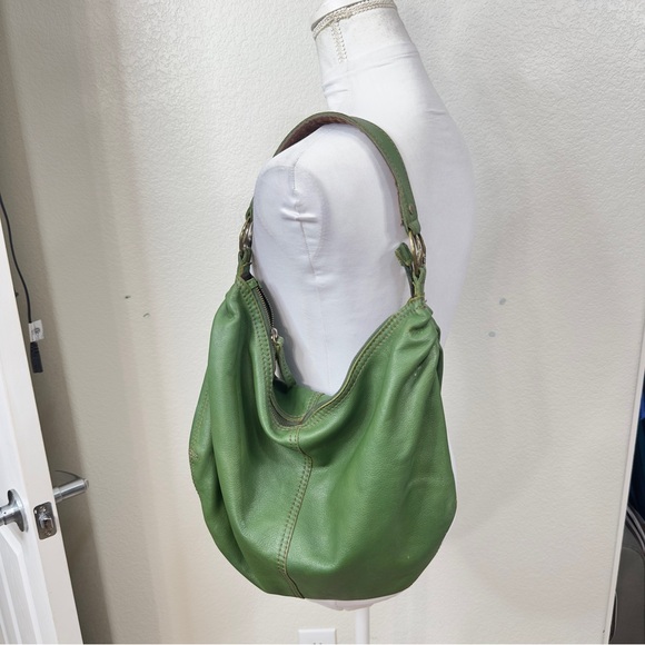 SOLD on eBay LUCKY BRAND Green Leather Hobo Bag CLASSIC - Picture 1 of 12